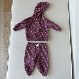 Cute Carter’s Purple Baby Hoodie and Pants Set